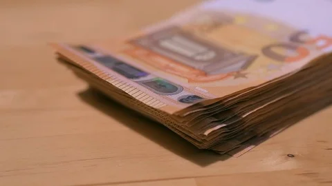 Euro banknotes Stock Footage 99457894