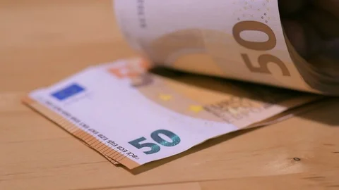 Euro banknotes Stock Footage 99458079
