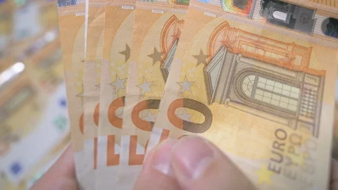 Euro banknotes Stock Footage 99459823