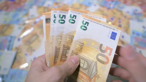 Euro banknotes Stock Footage 99459911