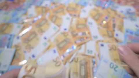 Euro banknotes Video stock 99460090