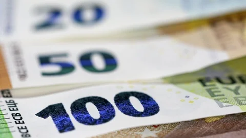 Euro banknotes Video stock 122067839