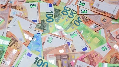 Euro banknotes Stock Footage 285558408