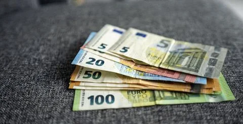 Euro banknotes in the hand Stock Photos