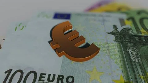 Euro on banknotes Stock Illustration