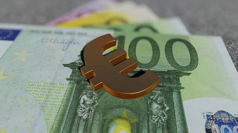 Euro on banknotes Stock Illustration