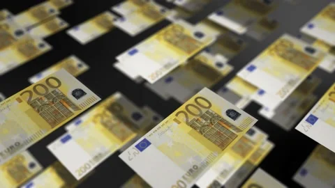 Euro banknotes realistic motion effect stock video Stock Footage 131404708