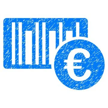 Euro Bar Code Price Grunge Icon Stock-Illustration