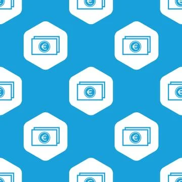 Euro bill hexagon pattern イラスト素材