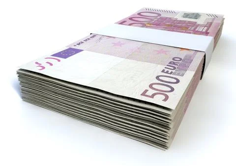 Euro bill stack Stock Illustration