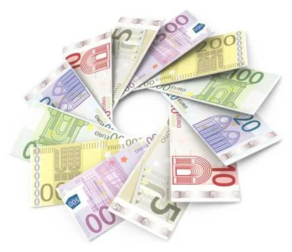 The euro bills Stock Illustration