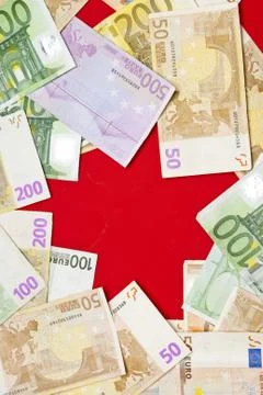 Euro bills Stock Photos