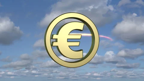 Euro Bronze Clouds Stock-Footage 340408045