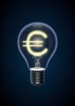 Euro bulb 스톡 일러스트
