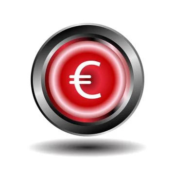 Euro button vector Stock-Illustration