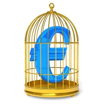 Euro in cage Illustrazione stock