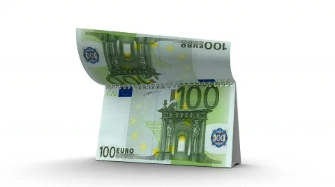 Euro Calendar Stock Footage