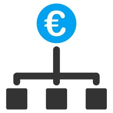 Euro Cash Flow Flat Vector Icon Stock Illustration