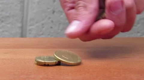 Euro cent falling Stock Footage 51218752