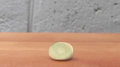 Euro cent spin falling Stock Footage 51218656
