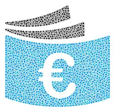 Euro Checkbook Collage of Dots Illustrazione stock