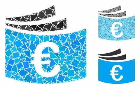 Euro checkbook Composition Icon of Humpy Parts Stockillustratie