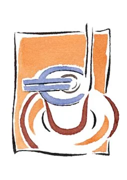Euro coffee Stock Illustration