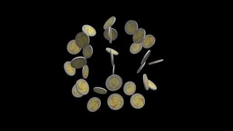 Euro coin Stock Footage 260304540