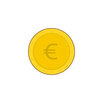 Euro coin icon vector. flat design illustration Stock Illustration
