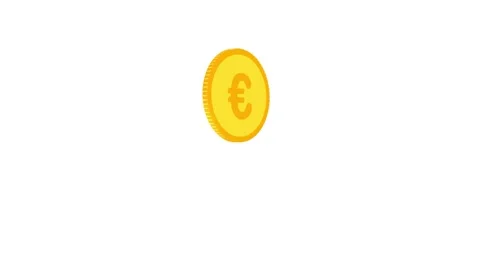 euro coin jump and spin animated coins in toss flip and spin pop in euro co