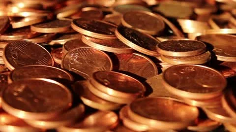 Euro Coins 05 Stock Footage 12454504