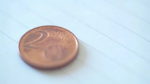 Euro Coins Cent Stock Footage 50424677