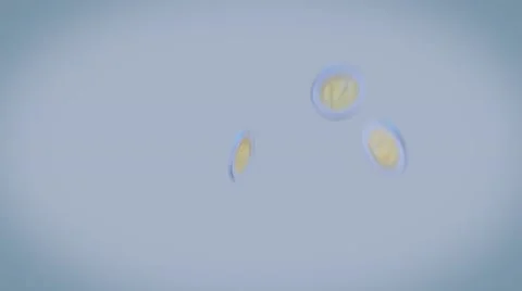Euro coins falling Stock Footage 62523292