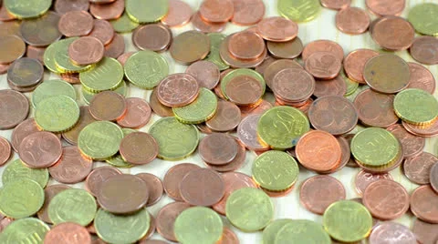 Euro coins Stock Footage 22915441