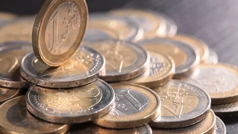 Euro coins Video stock 69828181