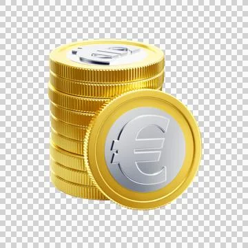 Euro Coins Stock Illustration