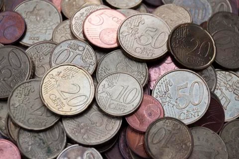Euro coins Foto stock