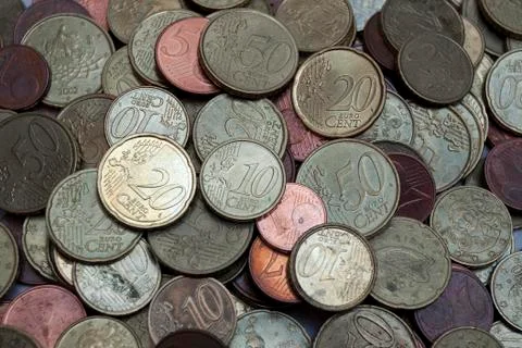 Euro coins Foto stock
