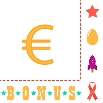 Euro computer symbol Stock Illustration