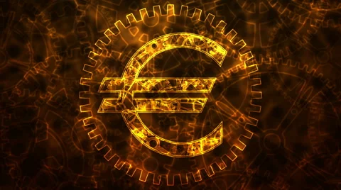 Euro - conceptual animation Stock Footage 50156600