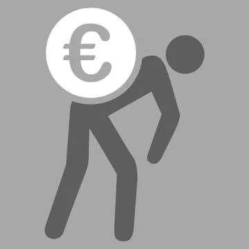 Euro Courier Flat Icon Illustrazione stock