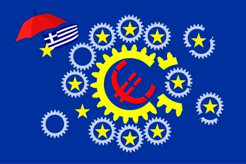 Euro Crisis Stock Illustration