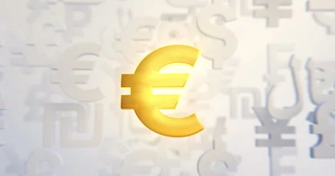 Euro Currency Loop in a 3D animation Stock Footage 251436482