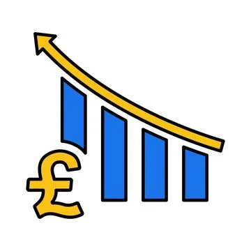 Euro Data Graphics icon. Stock Illustration