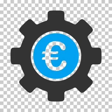 Euro Development Gear Vector Icon Illustrazione stock