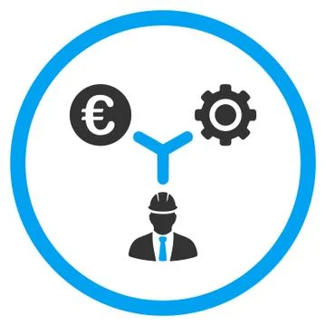 Euro Development Links Icon Illustrazione stock