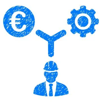 Euro Development Relations Grainy Texture Icon 스톡 일러스트