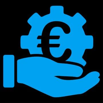 Euro Development Service Icon Stock Illustration