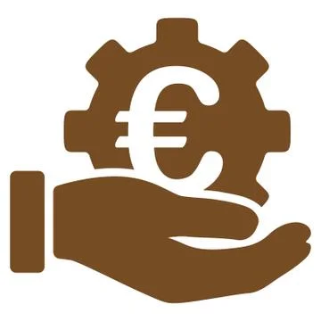 Euro Development Service Icon Stock Illustration