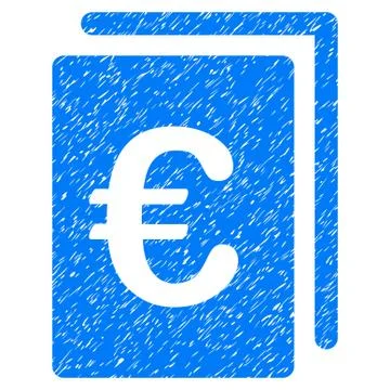 Euro Document Grunge Icon Stock Illustration